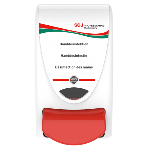 Dozownik DEB do preparatów przeznaczonych do dezynfekcji dłoni (z okienkiem) - pojemność 1 litr